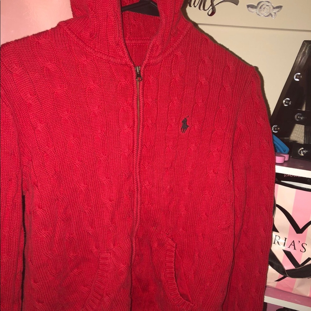 Red Polo Hoodie
